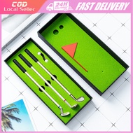 Mini Desktop Golf Set with Golf Clubs Pen Balls and Flag for Men Women Golfer Gift