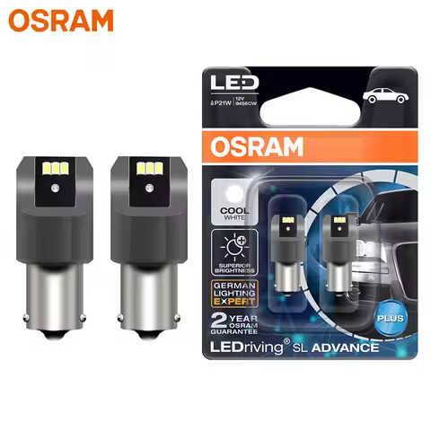 OSRAM LED P21W S25 1156 BA15s Car Reverse Lamps 6000K White LEDriving SL Advance LED Fog Bulbs Turn 