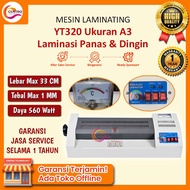 MESIN Laminate A3 Laminating Machine Yatai Yt-320 Brand (4 Rolls of Hot and Stable Elements)