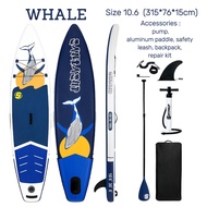แพดเดิลบอร์ด SANTASUP WHALE 10’6” Inflatable SUP Board — Stand Up Paddle Board for adults and teenag