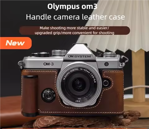 For Olympus OM-3 Camera Bag With Genuine Leather Protective Case, Base Plate for the Heart of the OM