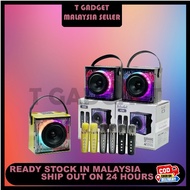A99 TWS RGB Wireless Bluetooth Dual Microphone Karaoke Family KTV Portable 3D Stereo Speaker