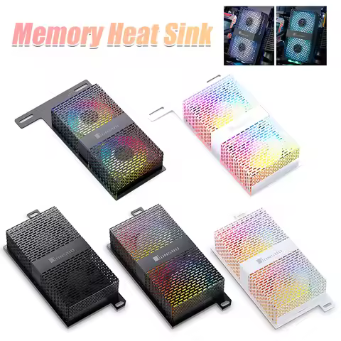 JONSBO NF-1/NF-2 Memory Heat Sink Dual Fans 4Pin PWM5V 3PIN ARGB Memory Cooler Aura Sync RAM Heatsin