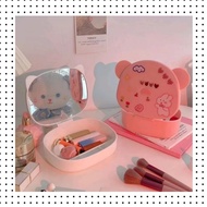 Nc21- Cosmetic Mirror Cat Shaped Cosmetic Mirror Box Makeup Mirror Box Travel Makeup Mirror Box