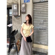 ** Metwo Twisted Small Flying Sleeve u Neck t 8274