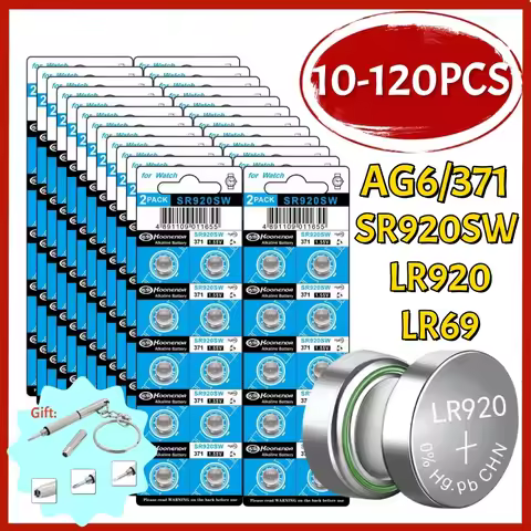 10-120PCS AG6 371 SR920SW LR920 SR927 171 L921 LR69 SR920 1.55V 35mAh Button Batteries For Watch Toy
