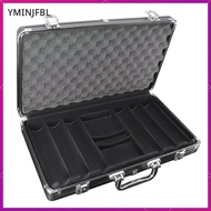 [yminjfbl] Chip Set Holder Chip Carry with Handle with Lock Thicken Aluminum Alloy Box for Travel Wo