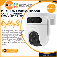 Ezviz 5MP 5 Megapixel Outdoor Wifi Wireless Double Dual Lens CCTV Camera Night Vision H9c 5MP + 5MP