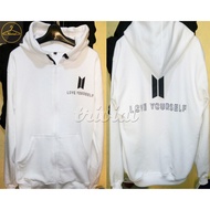 White BTS Zipp Hoodie
