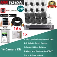 Hikvision CCTV Camera 2MP Full HD 16 Channel Complete CCTV Package CCTV Kit 1080P With Mobile Viewing CCTV Set 16 Camera