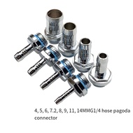 [FAIRLAND] PC Water Cooling Barb Fitting Two-Touch Fitting G1/4 Thread HosePagoda Connector
