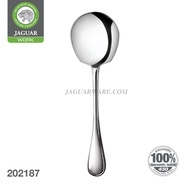 JAGUAR ช้อนเสริฟสเตนเลส ลายฟรีทไลน์ 4คัน ตราจากัวร์ ช้อนเสริฟสแตนเลส 430 แท้ 100% เกรดใช้กับอาหาร Fo