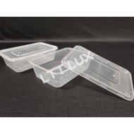 MW S650 - 650ml Rectangular Plastic Disposable Food Container (50pcs±)/ Bekas Bungkus Plastik