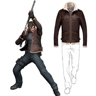 Biohazard Resident 4 Leon S Kennedy Evil Costume เสื้อโค้ทหนังคอสเพลย์ PU Faur Jacket แขนยาวเครื่องแ