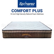 SpinaRez Comfort Plus Mattress 10 inch High Density Rebond Foam Mattress (King/Queen/Super Single/Si