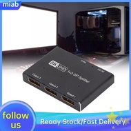 maib Yctze 8K 30Hz 4K 144Hz 1x3 DisplayPort Splitter Triple MST SST Hub for Home Theater School Hote
