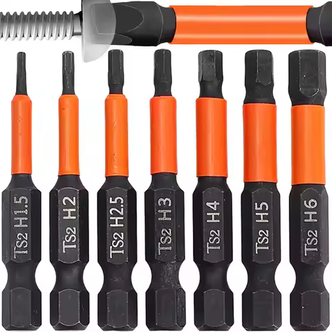 1/7x 50mm Hex Head Screwdriver Bit 1/4 Hex Quick Change Impact Driver Magnetic Screwdriver Drill Bit