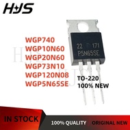 10PCs/lot New WGP5N65SE WGP5N65 WGP3205 WGP4N65 WGP5N60 WGP640 TO-220 MOSFET tube chip ic mos BRZP