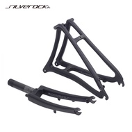 SILVEROCK Carbon Fork Rear Traingle 16" 349 18" 355 Disc Caliper Brake 74mm 112mm fit for Brompton 3