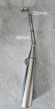 Stainless Power Pipe Tri Cut Elbow FULL SET for Wave 100/110/XRM 110/SMASH 115/110