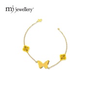 MJ Jewellery 916/22K Gold Butterfly Bracelet T174B