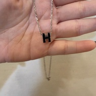 Hermes 黑銀 mini POP H項鍊