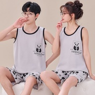 couple pyjamas pajamas women men pyjamas cotton pyjamas women plus size baju tidur pyjamas sleeveles