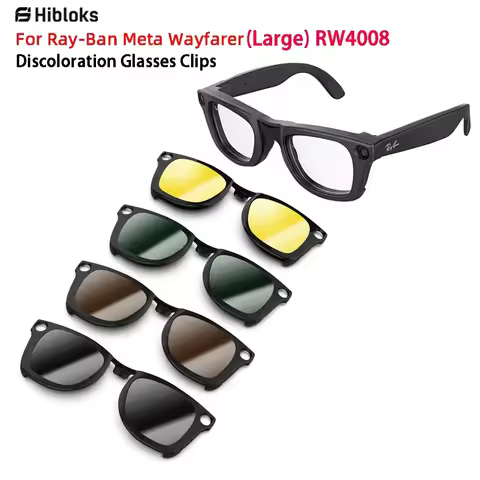 Hibloks For Ray-Ban Meta Wayfarer (Large) Glasses Clip Polarized Sunglasses lenses Anti-Glare UV Pro
