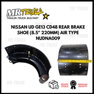 Nissan UD GE13 Cd48 Rear brake shoe (8.5" 220mm) Air type NUDNA009