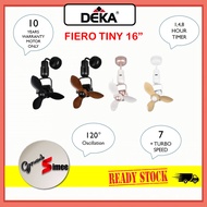 DEKA FIERO TINY 16" Designer Wall Fan 7+TURBO Speed Remote Control Ceiling/Wall Mounted Ceiling Fan 