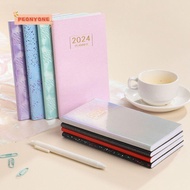 PEONYTWO 2024 Agenda Book, A6 Pocket Diary Weekly Planner, Portable Dazzling Colorful with Calendar Notebooks Students
