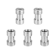 5pcs 1/4 -20 and 3/8 -16 Female Spigot Screw Threaded Adapter for Camera Flash Light Bracket Vlog Studio