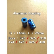 Aluminum Alloy Coupling 3x5 3x6 3x8 4x4 4x5 4x6 4x8 mm Shaft