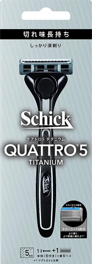 Chic Sc​​hick Quattro 5鈦持有人（帶有刀片） + 1替換刀片5刀片剃須刀德國