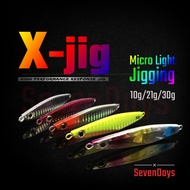 SevenDays X - Jig 10g/21g/30g/40g/60g/80g  Micro Light Jigging Fishing Pancing Gewang Umpan Tiruan I