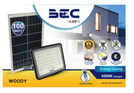 " BEC " Solar cell 100W โคมไฟฟลัดไลท์ โซล่าเซลล์ LED รุ่น Woody