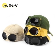 ASWELL Pilot Hat Summer Sunglasses Breathable Peaked Cap