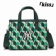 2023 Fall New MLB Geometric Old Flower Tote Full Print NY Vintage Tote Large Capacity Tote Shoulder 