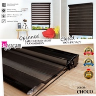 MYLANGSIR Korea Zebra Blinds BLACK System Height 6 Feet(183cm) / Langsir Bidai Korea / Width 2 Feet 