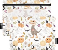 Cute Dinosaurs Halloween Pencil Pouch 3 Ring Binder Zipper Binder Pencils Bags Students School Clear