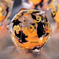 Set Dadu Lampu Malam Resin DND Dungeon&Dragon RPG Permainan Meja Polihedral Dadu Nombor