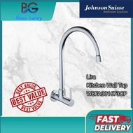 Johnson Suisse Lira 1/2" Wall Mounted Sink Tap With Swivel Wall Sink Tap Water Tap Kitchen Sink Tap 