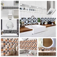 High-quality 3D Mosaic Wall Floor Tiles Waterproof Sticker  Bathroom Tile PVC Panel Splashback Kitchen Backsplash Wall Sticker Floor Sticke