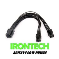 ATX 6pin / 8pin Female cpu to Dual 6-Pin / 8pin(6+2) gpu Male PCI-E Y Splitter Power Cable GPU