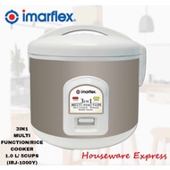 Imarflex IRJ-1000Y 3-in-1 Rice Cooker and Multi-Function Cooker - 1L / 5 Cups (Houseware Express)