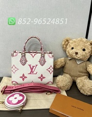🔥全新閒置 可送禮✨全港最平 ‼支持面交陪驗 ‼🌈Louis Vuitton OnTheGo PM Tote Bag M22976 Pink 粉色 小號 托特包💖可單肩 可斜肩👏現貨 #女款手袋#通勤