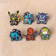 Pokemon Pikachu Brooch Japanese Cartoon Anime Satchel Badge Pokemon Brooch Pin Accessories