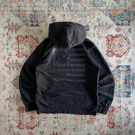CARHARTT WIP HOODIE STATE FLAG SWEAT BLACK ON BLACK ORIGINAL LARGE