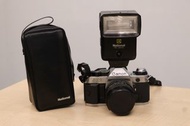 Canon AE-1 Program 單眼相機＋FD 50mm 1.4、Ｎational  PE-320S＋原廠皮套