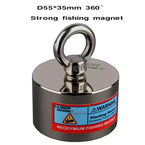 200KG Strong Magnetic Deep Pot Magnets Fishing Salvage Neodymium Magnet N52 D55x35mm for Searching T